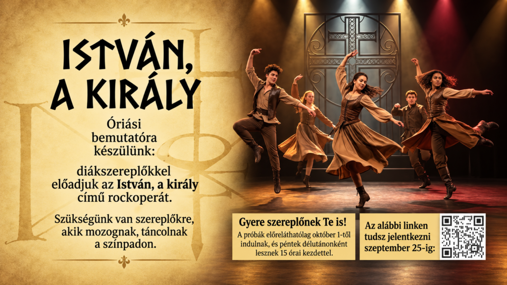 Gyere szereplőnek az István, a király rockoperába!