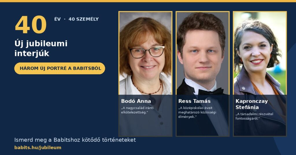 Három új portré a Jubileum 40 interjúsorozatban