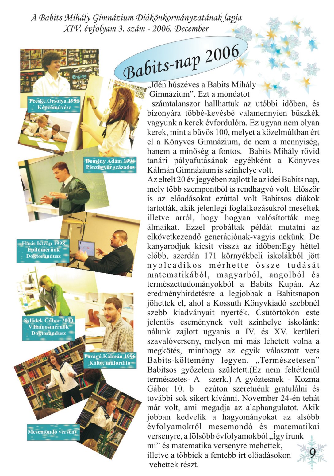 A Babits Firkák 2006. decemberi számának 9. oldala
