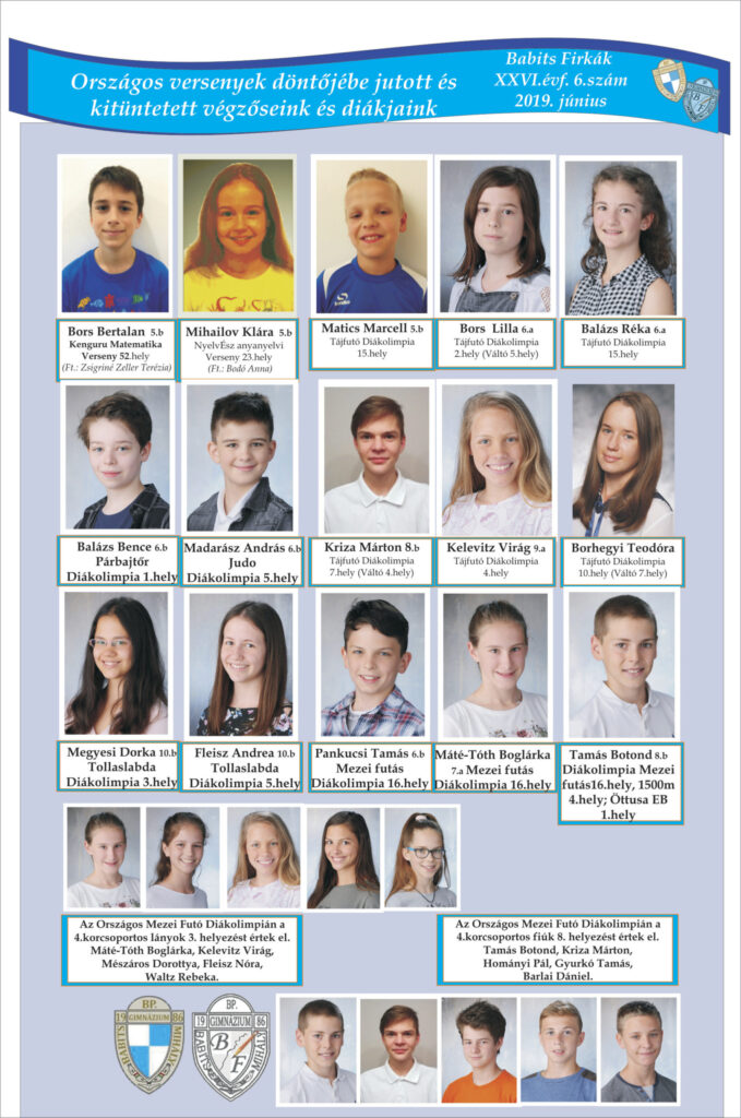 A 2018/2019-es tanév versenyeredményei, 3. oldal