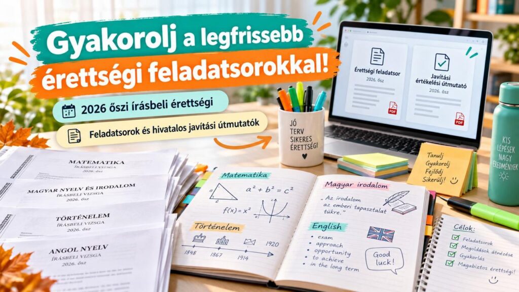 Gyakorolj a legfrissebb érettségi feladatsorokkal!