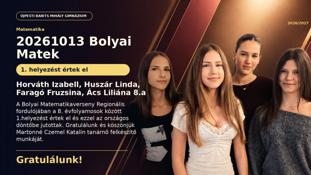 Generált Babits versenyeredmény-tabló