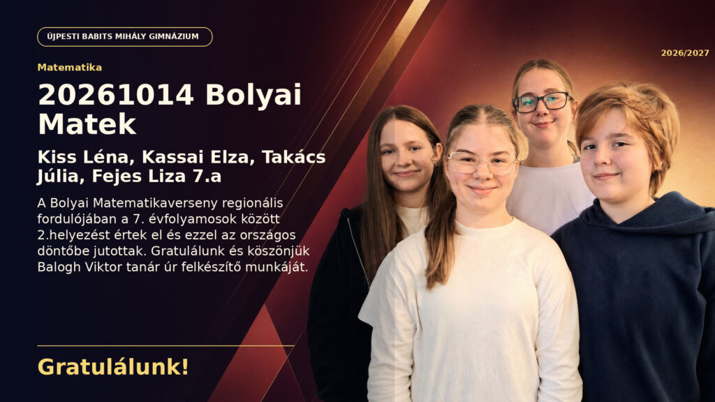 Generált Babits versenyeredmény-tabló