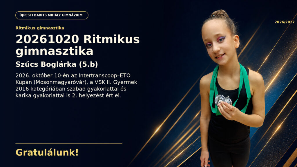 Generált Babits versenyeredmény-tabló