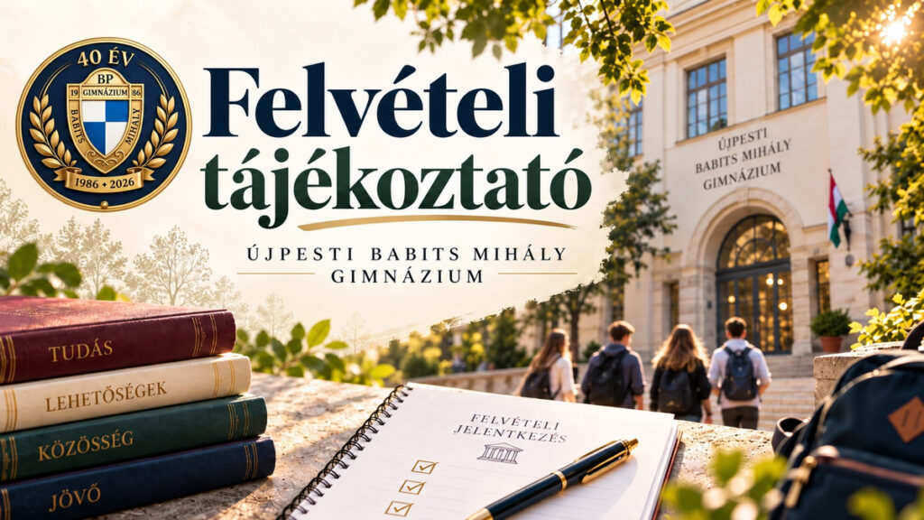 Az Újpesti Babits Mihály Gimnázium felvételi tájékoztatója a 2027–2028-as tanévre