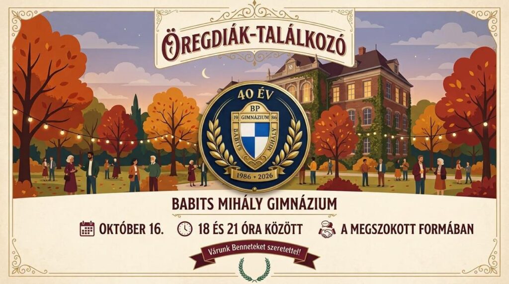 Öregdiák-találkozó október 16-án